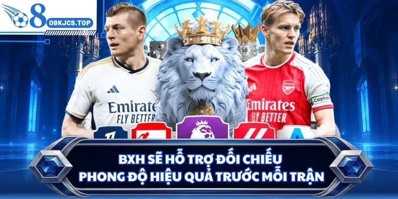 BXH sẽ hỗ trợ đối chiếu phong độ hiệu quả trước mỗi trận